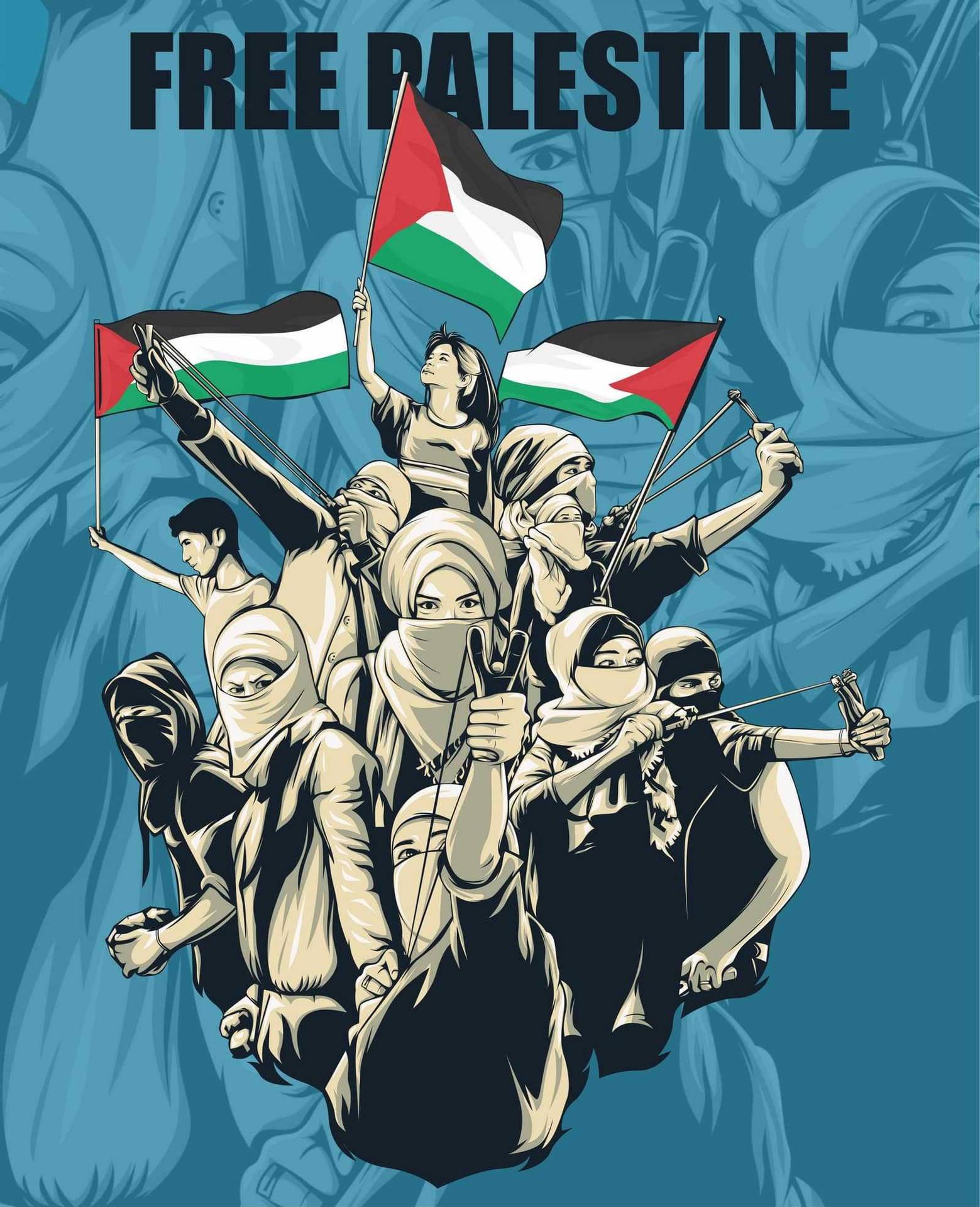 Brave Palestine Digital Art Wallpaper