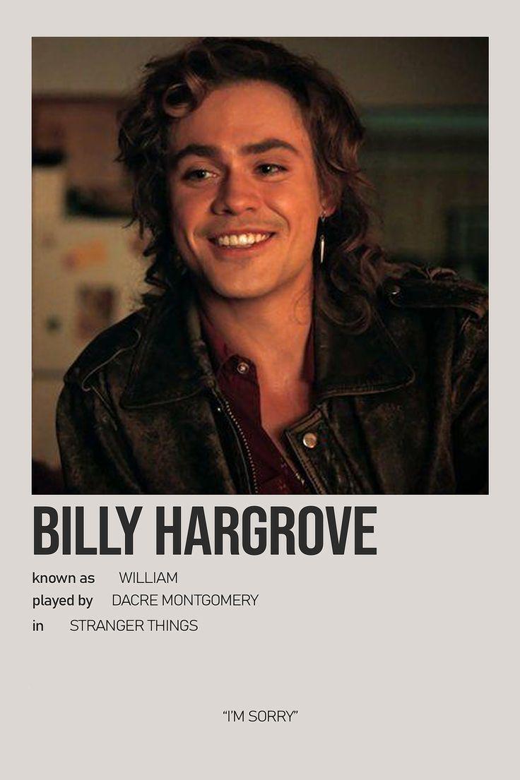 Billy Hargrove Minimalist Character Polaroid Poster Stranger