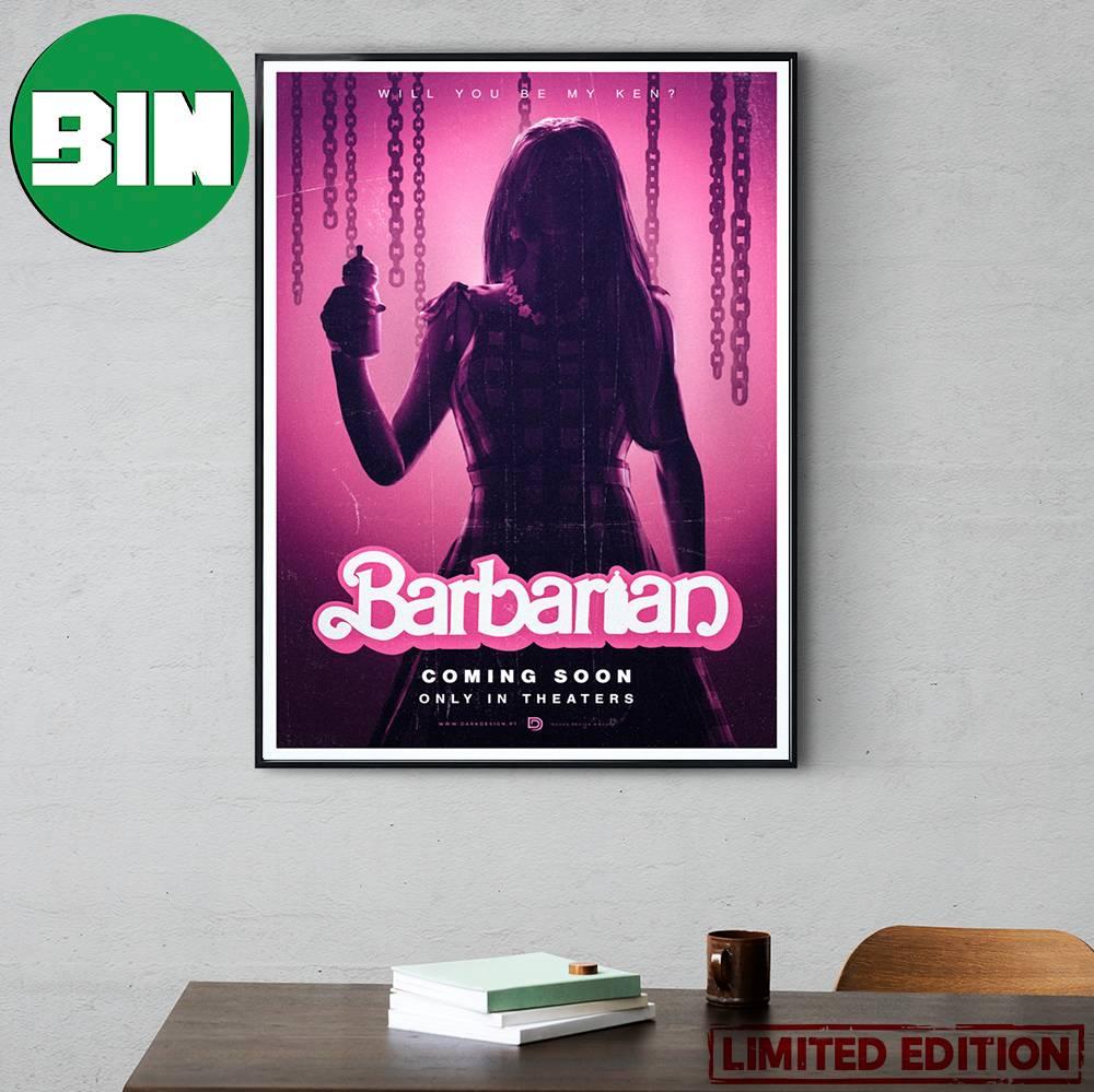Will You Be My Ken Barbarian Poster Funny Barbie Movie Home Decor
