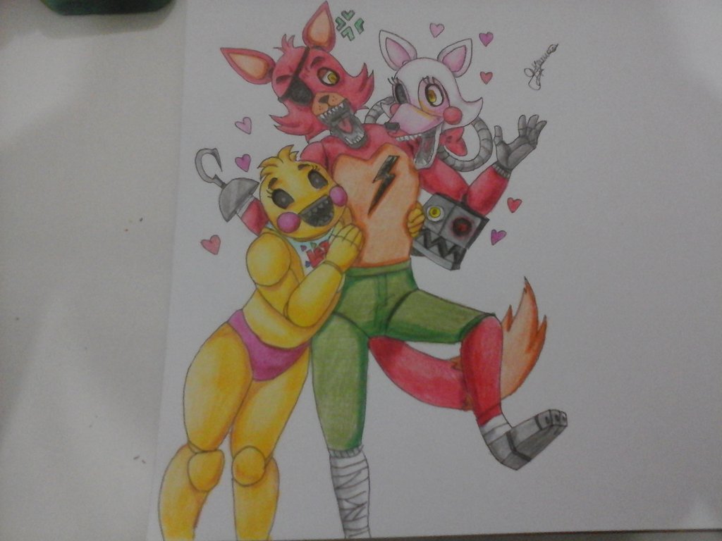 Foxy S2 Mangle And Chica Wallpaper