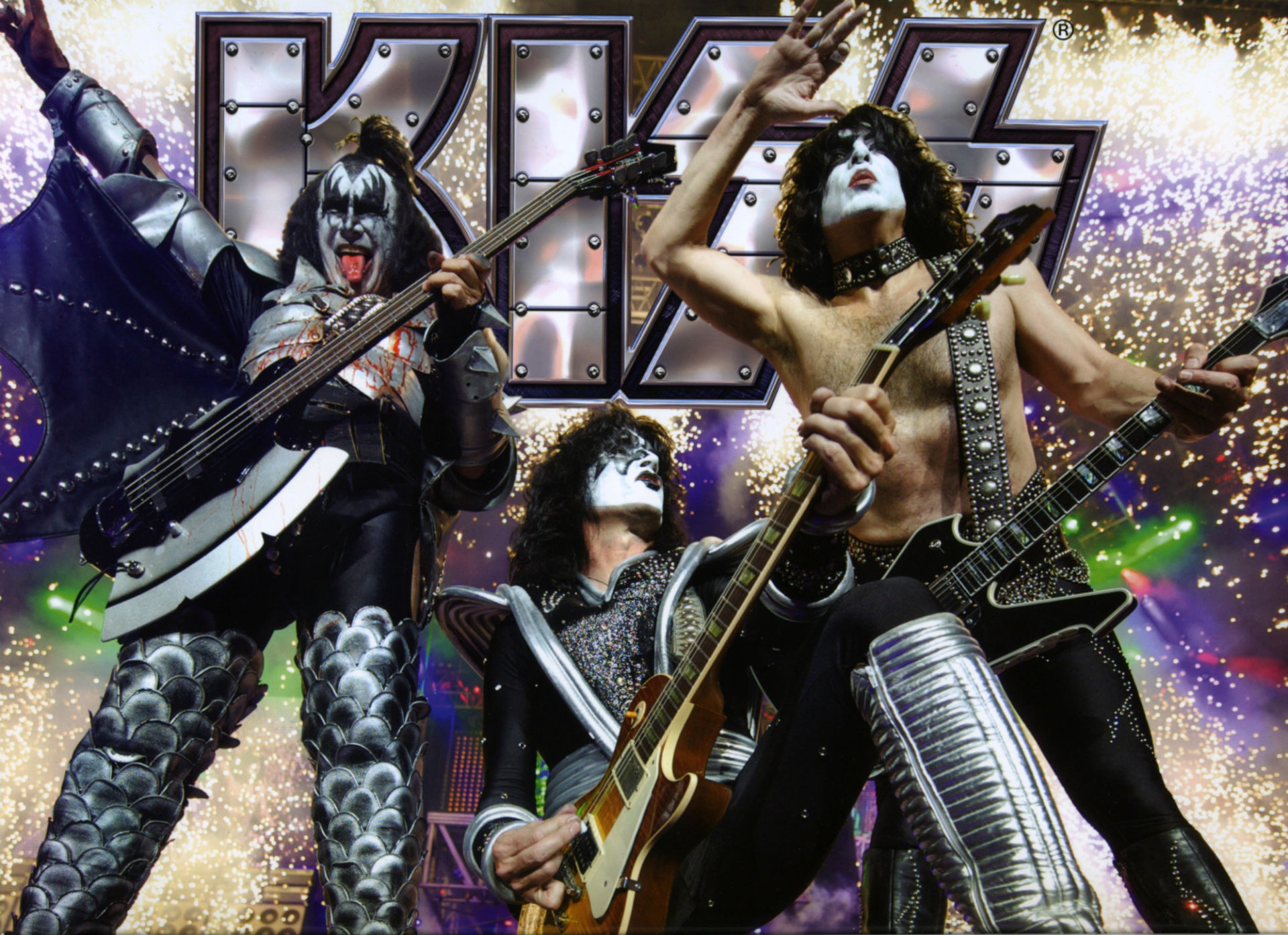 Kiss Band Cartoon Wallpaper Heavy Metal Rock Bands