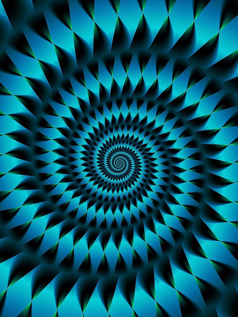 Hypnotic Wallpaper Blue Spiral