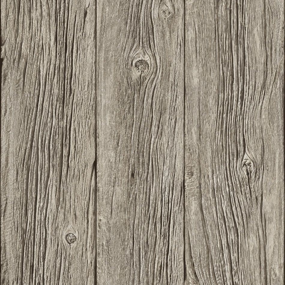 Grey J02408 Realistic Grained Wood Panel Muriva Wallpaper