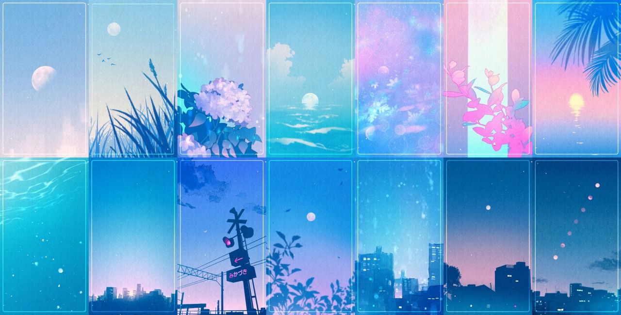 Blue Anime Aesthetic Wallpaper