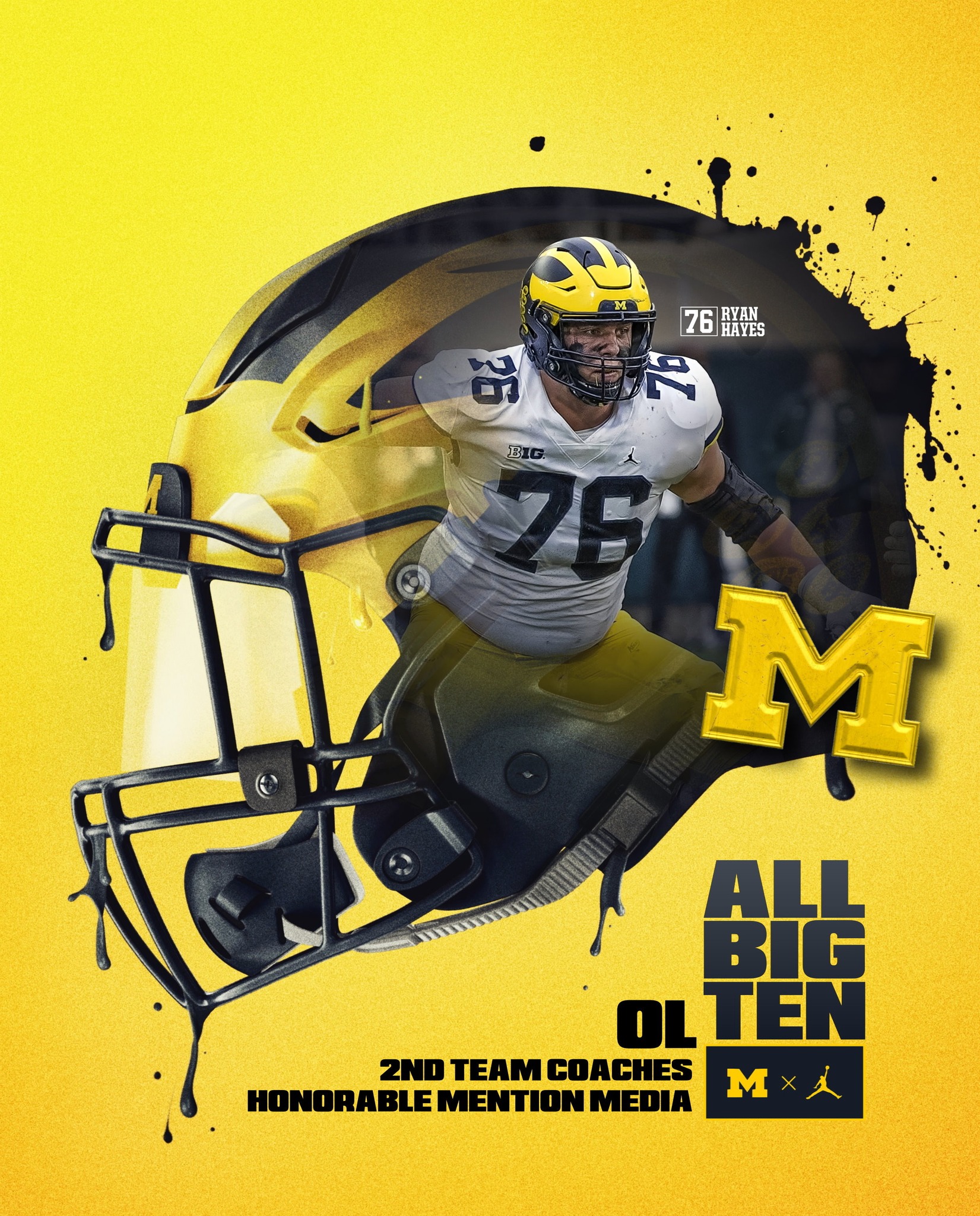 Michigan Football Congratulations Ryan Hayes On Being Named To