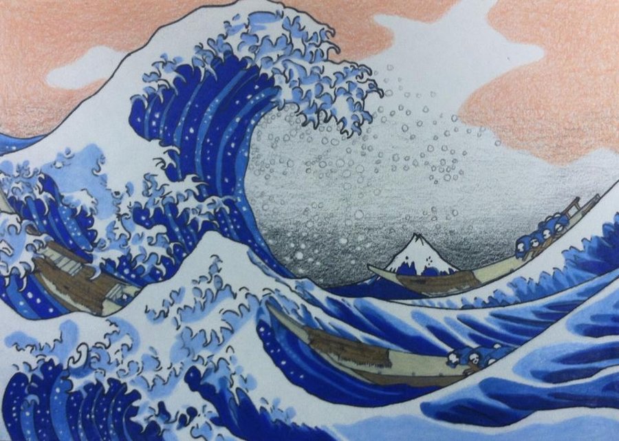Pin The Great Wave Off Kanagawa Japan Wallpaper On