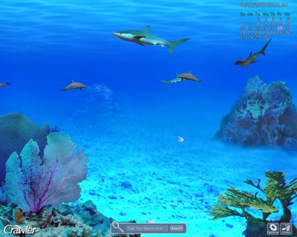 Crawler 3D Marine Aquarium Screensaver is also compatible with