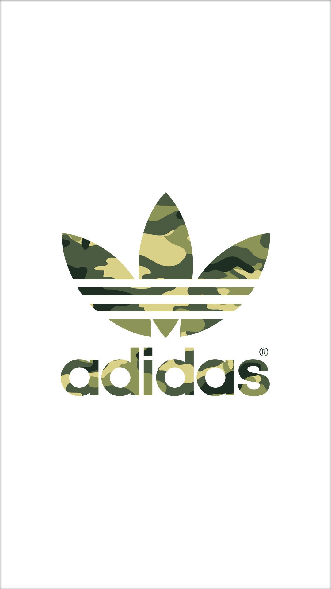 Adidas Logo Camouflage Pattern iPhone Wallpaper