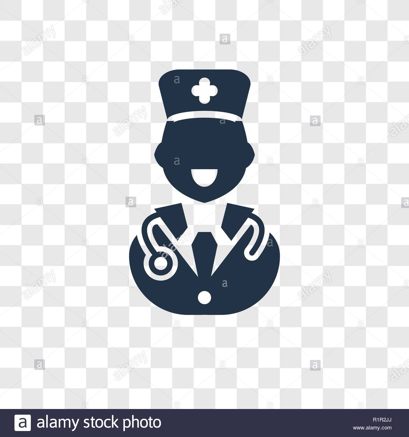 Doctor Vector Icon Isolated On Transparent Background