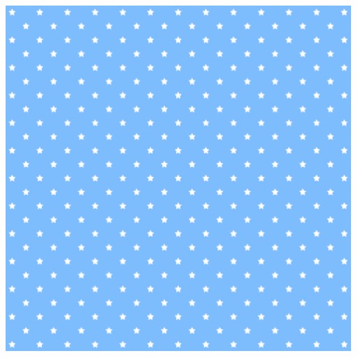 Light Blue And White Star Pattern Photo Cutouts
