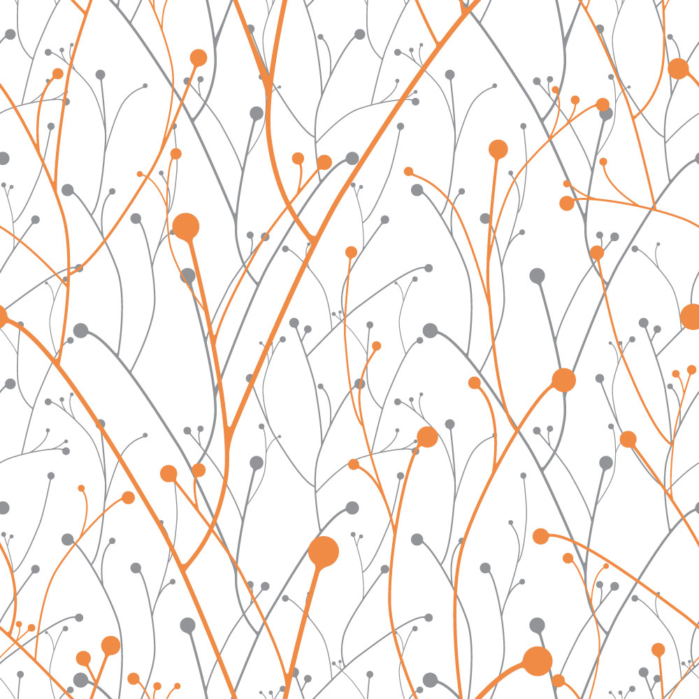 Orange And Grey Feature Wallpaper Design Wall Mural Ohpopsi