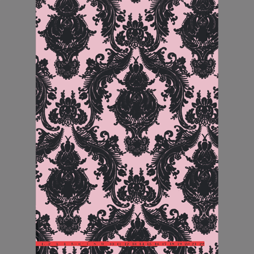 Black Pink Heirloom Velvet Flocked Wallpaper Design By Burke Decor