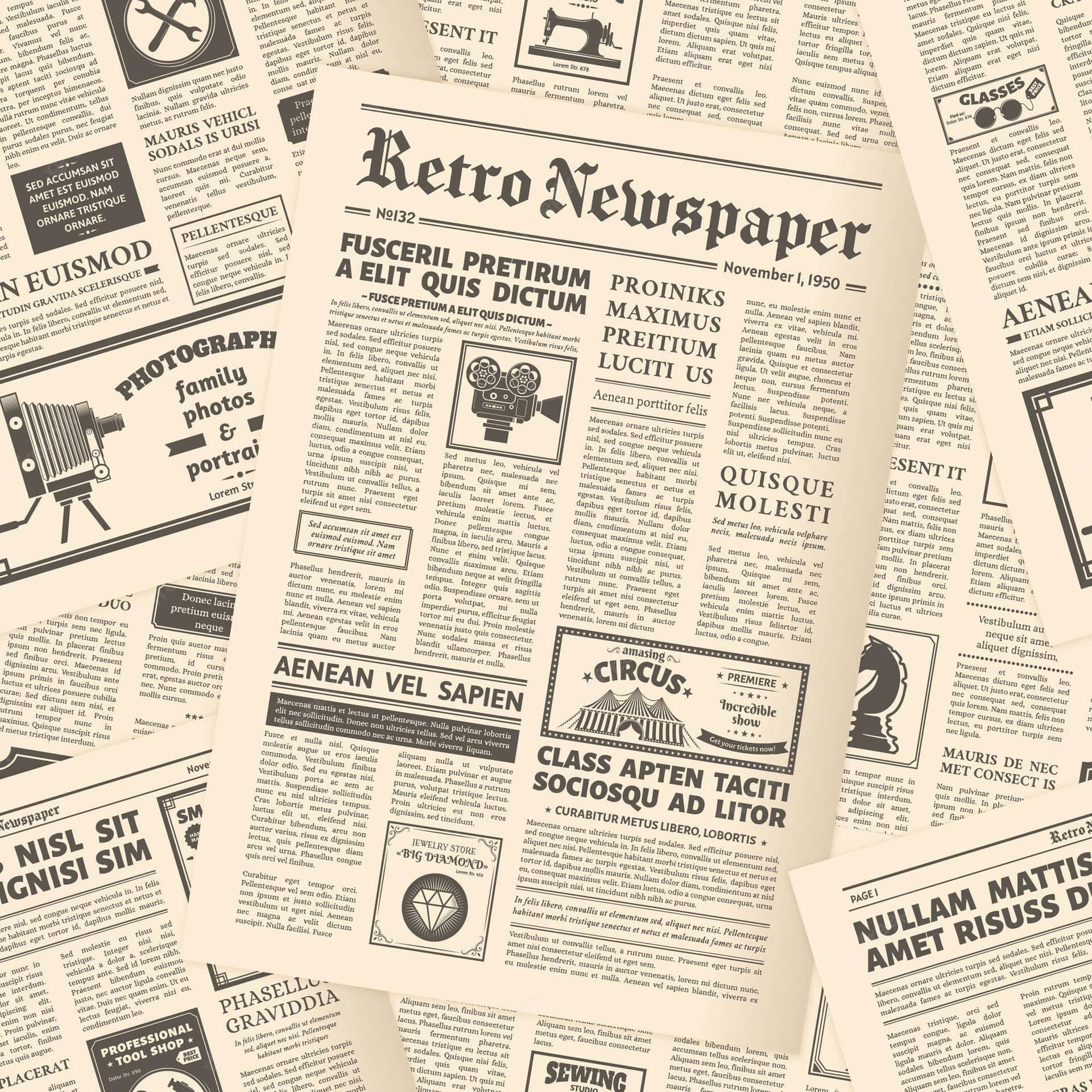Vintage Newspaper Wallpaper