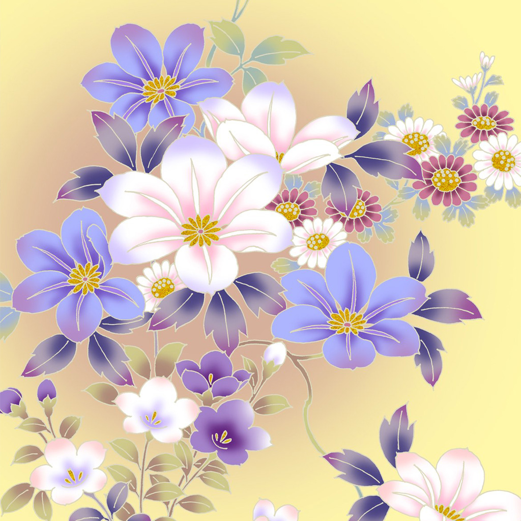 Floral Pattern Desktop Wallpaper Vintage