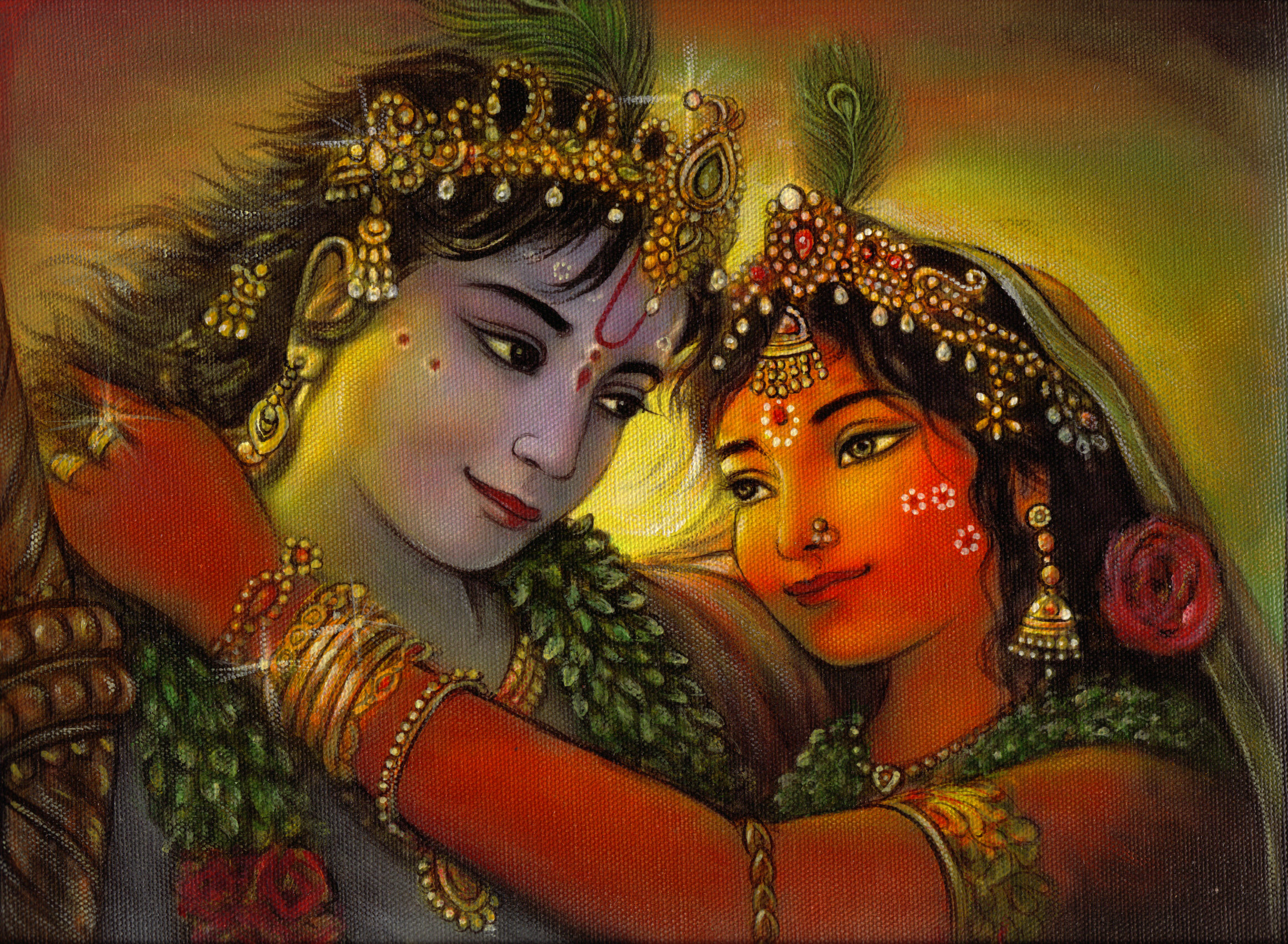 Radha Hold Out To Krishna Painting Wallpaper Wall Decor Poster For Living  Room No Framed Large Painting On Canvas Wall Art Picture For Home  Decoration Wall Decor Wall Painting  Photo 