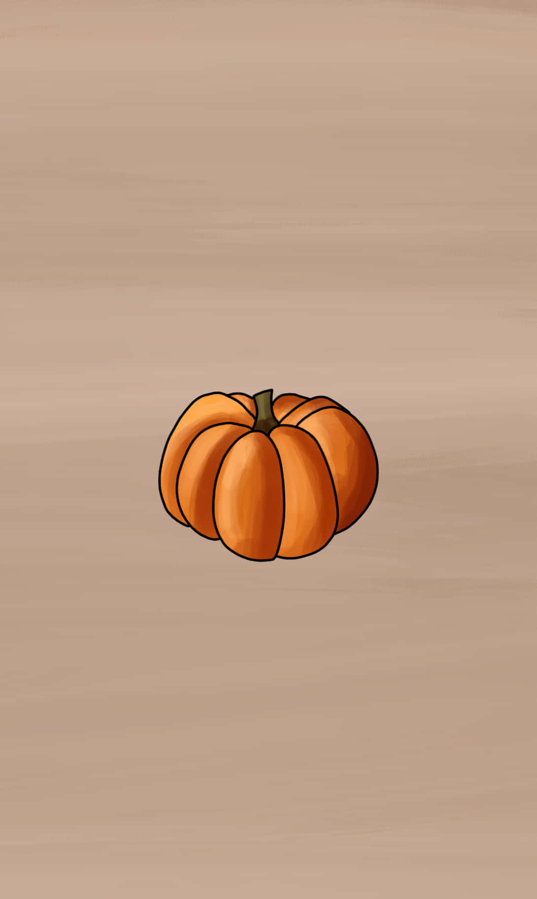 Minimalist Cute Pumpkin Art Picture Wallpaper