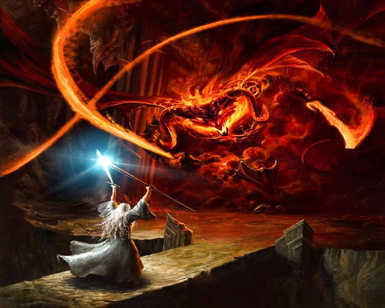 Gandalf Vs El Balrog Wallpaper