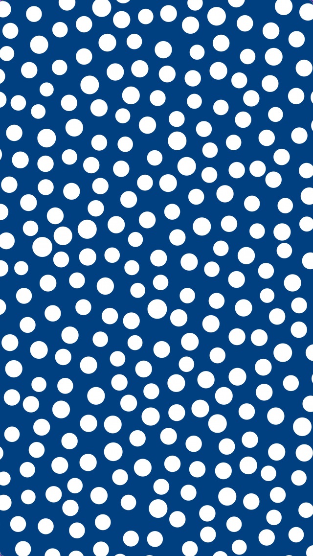 Blue And White Polka Dot Wallpaper Brick