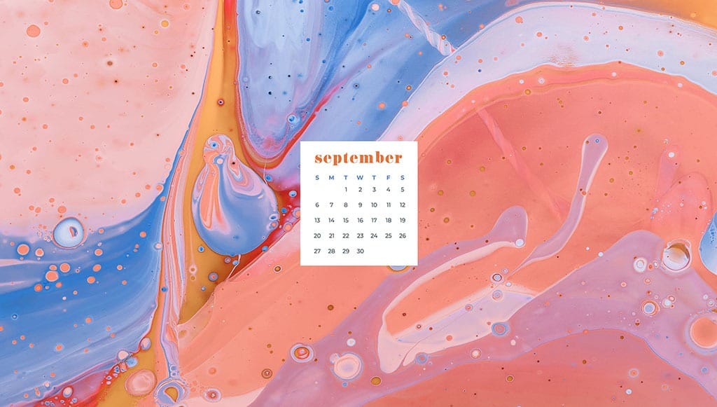 Free September 2020 desktop calendar wallpapers 16 designs options