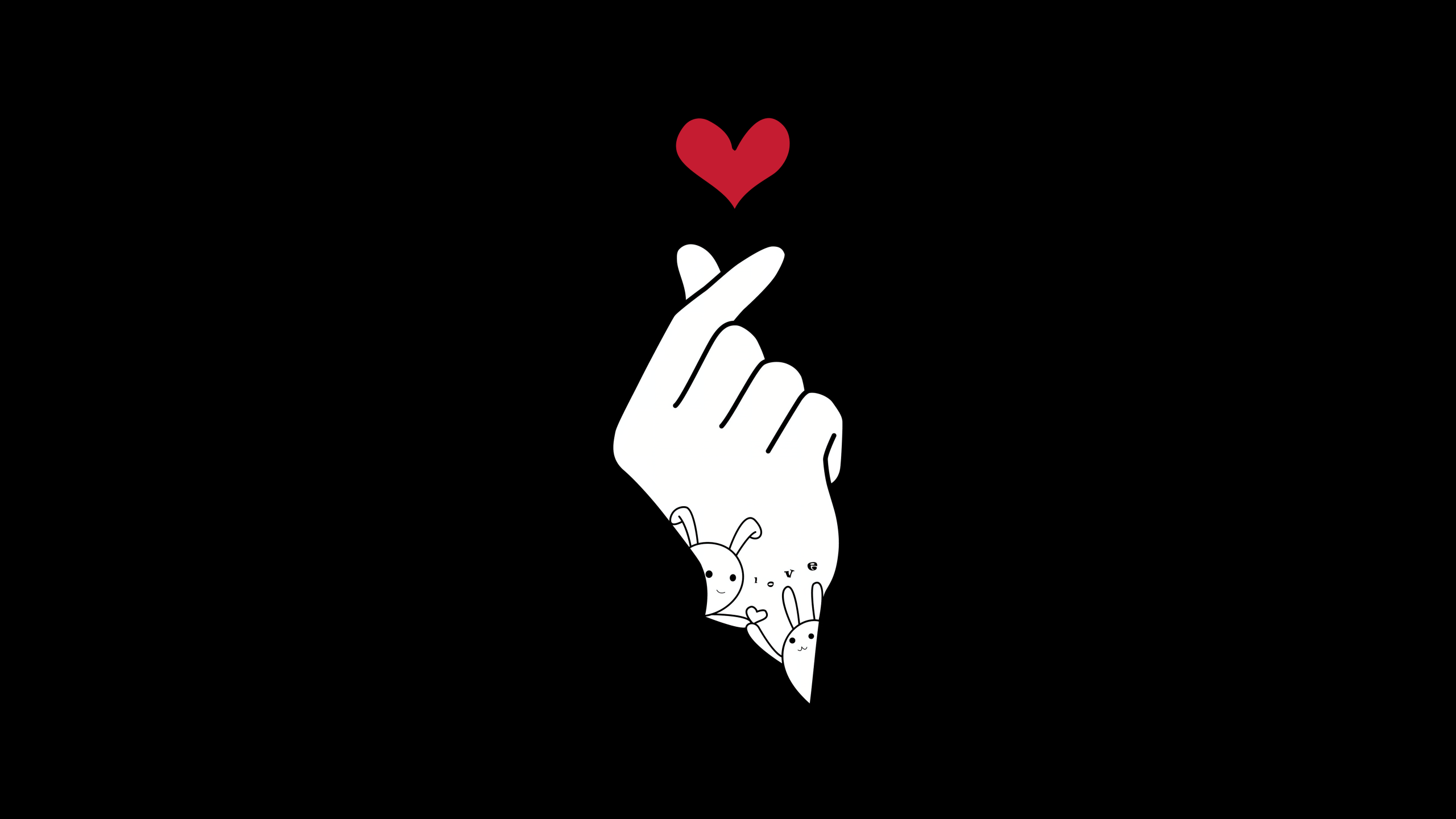 Finger Heart Wallpaper 4k Amoled K