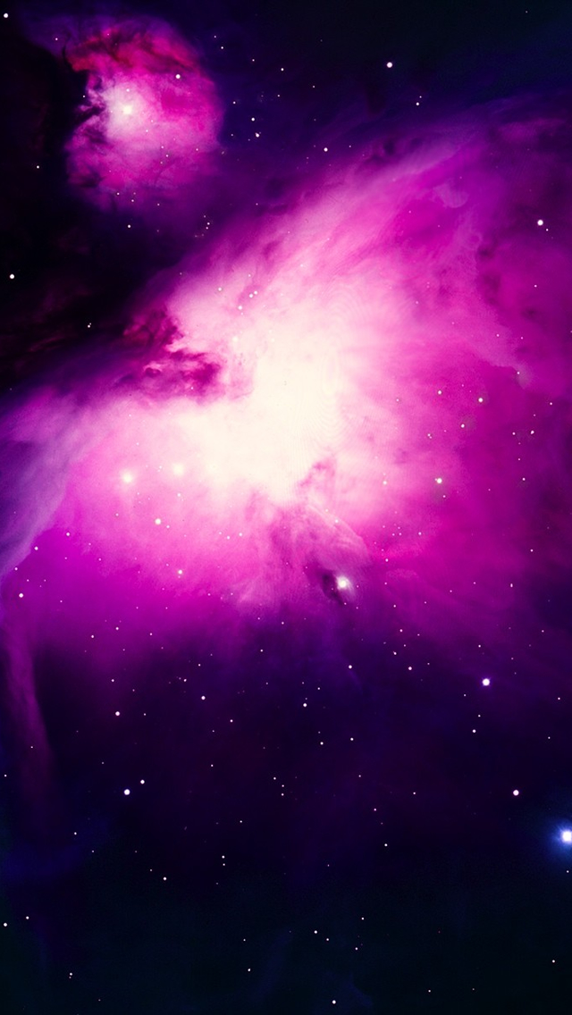 Stars On Purple Space iPhone 5s Wallpaper