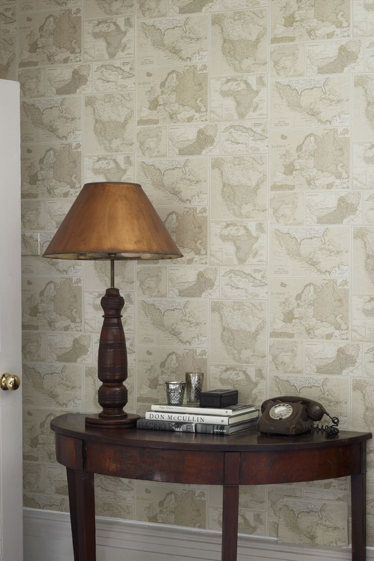 Globetrotter By Albany Neutral Wallpaper Direct