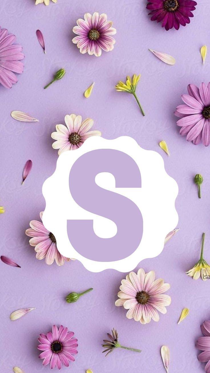 Letter S Flowers Background Wallpaper Mobcup