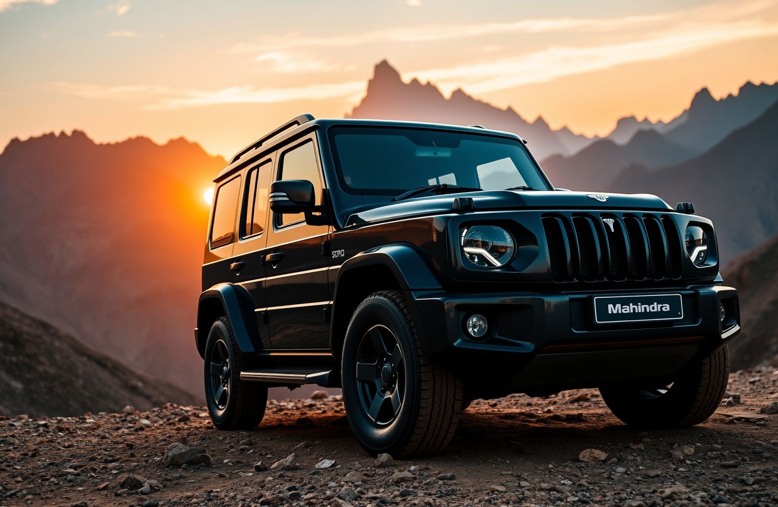 Mahindra Scorpio Black Wallpaper