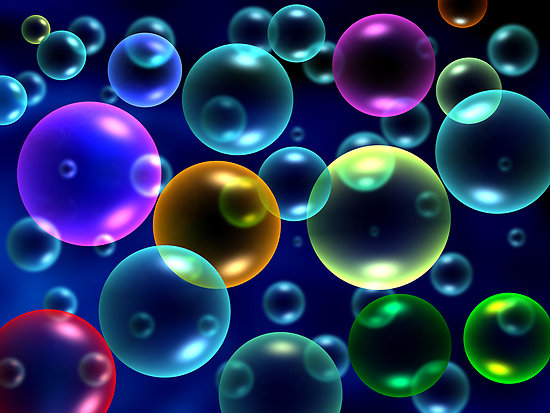 Medeu Portfolio 3d abstract bubbles as background