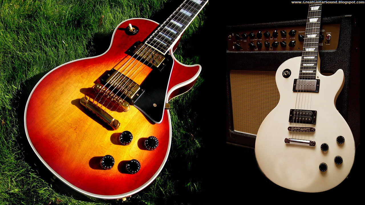 Guitar Wallpaper Fireburst And Alpine White Gibson Les Paul Studio