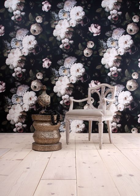 Dark Floral Wallpaper By Ellie Cashman Design In The Bliss Studio