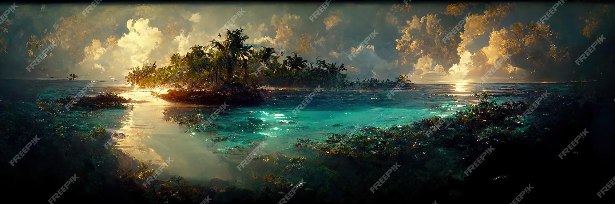 Premium Photo Tropical Island With Beautiful Landscape And Deep