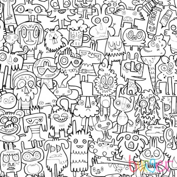Burgerdoodles Diy Coloring Wallpaper For Your Kids Ufunk