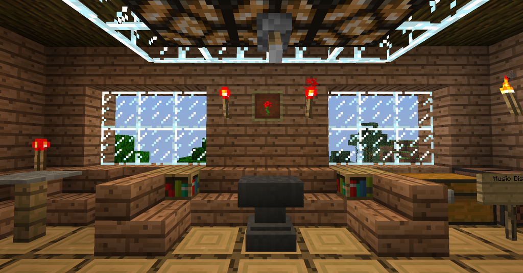 Minecraft Tree House The Living Room Wallpaper By Trancendency On
