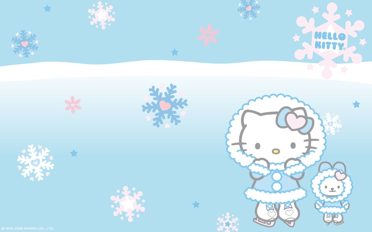 Hello Kitty Winter Wallpapers 1280x800