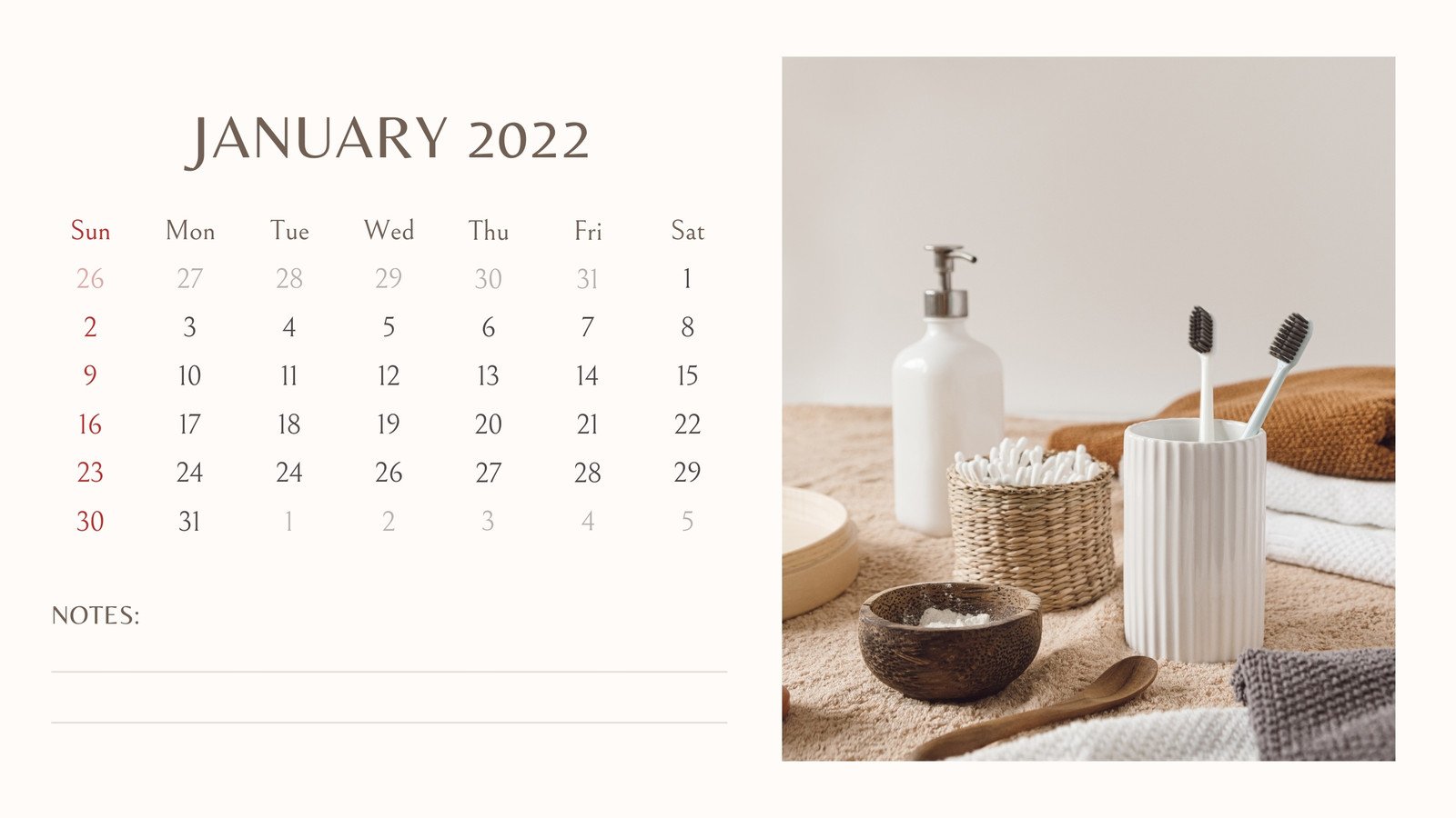 Printable Customizable Photo Calendar Templates