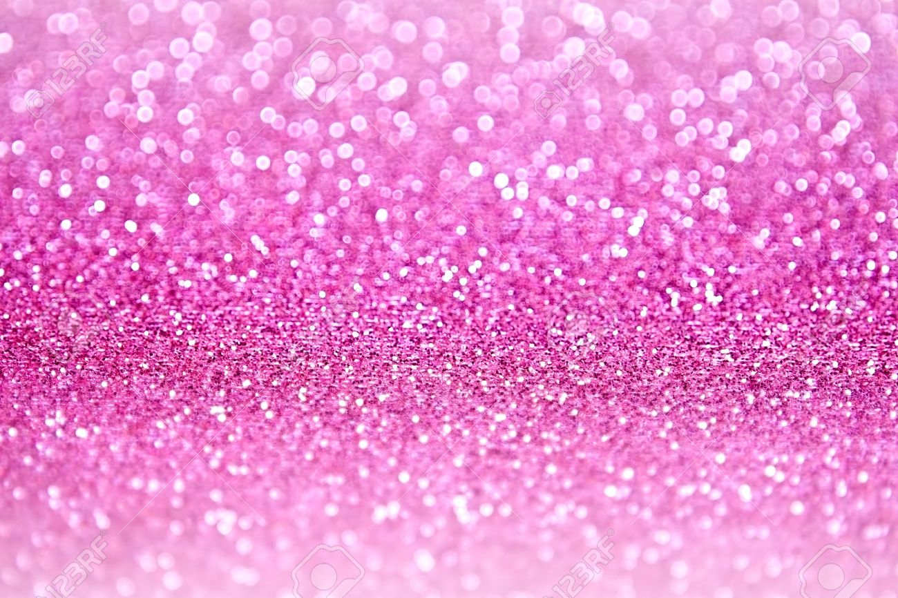 Pink Glitter Sparkle Confetti Party Background Stock Photo