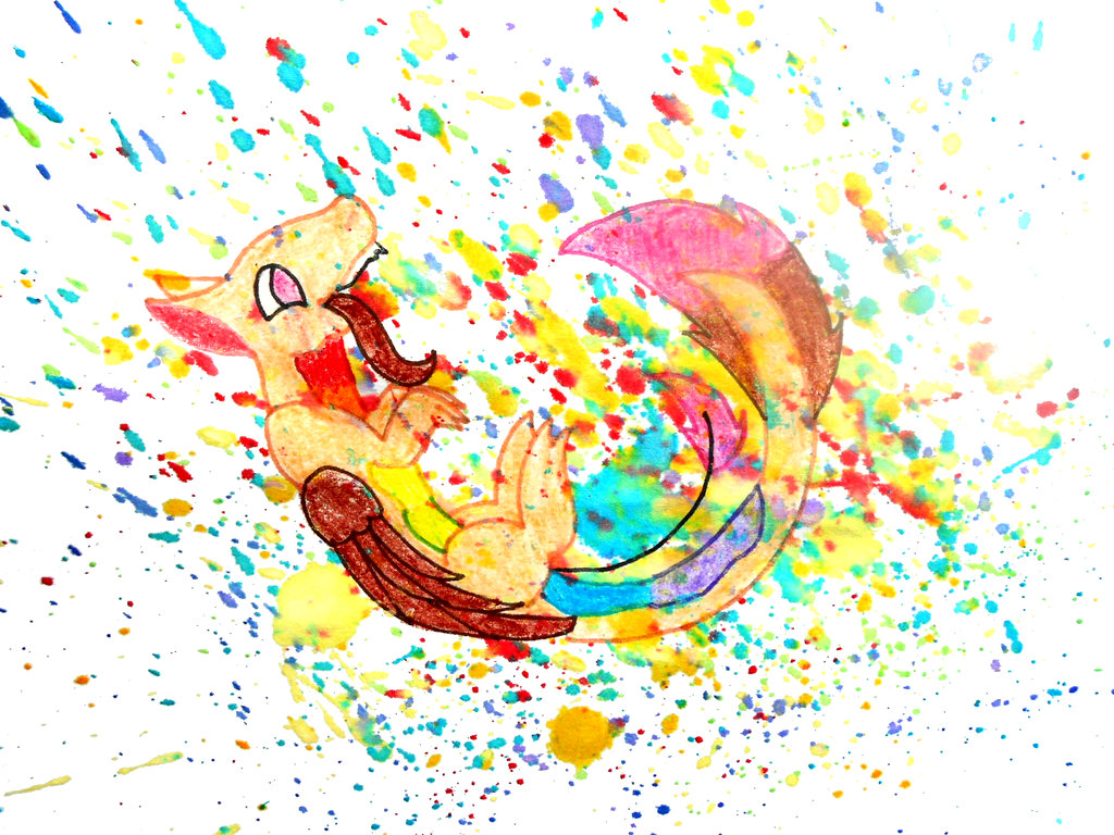 Rainbow Paint Explosion By Kai Thedragon