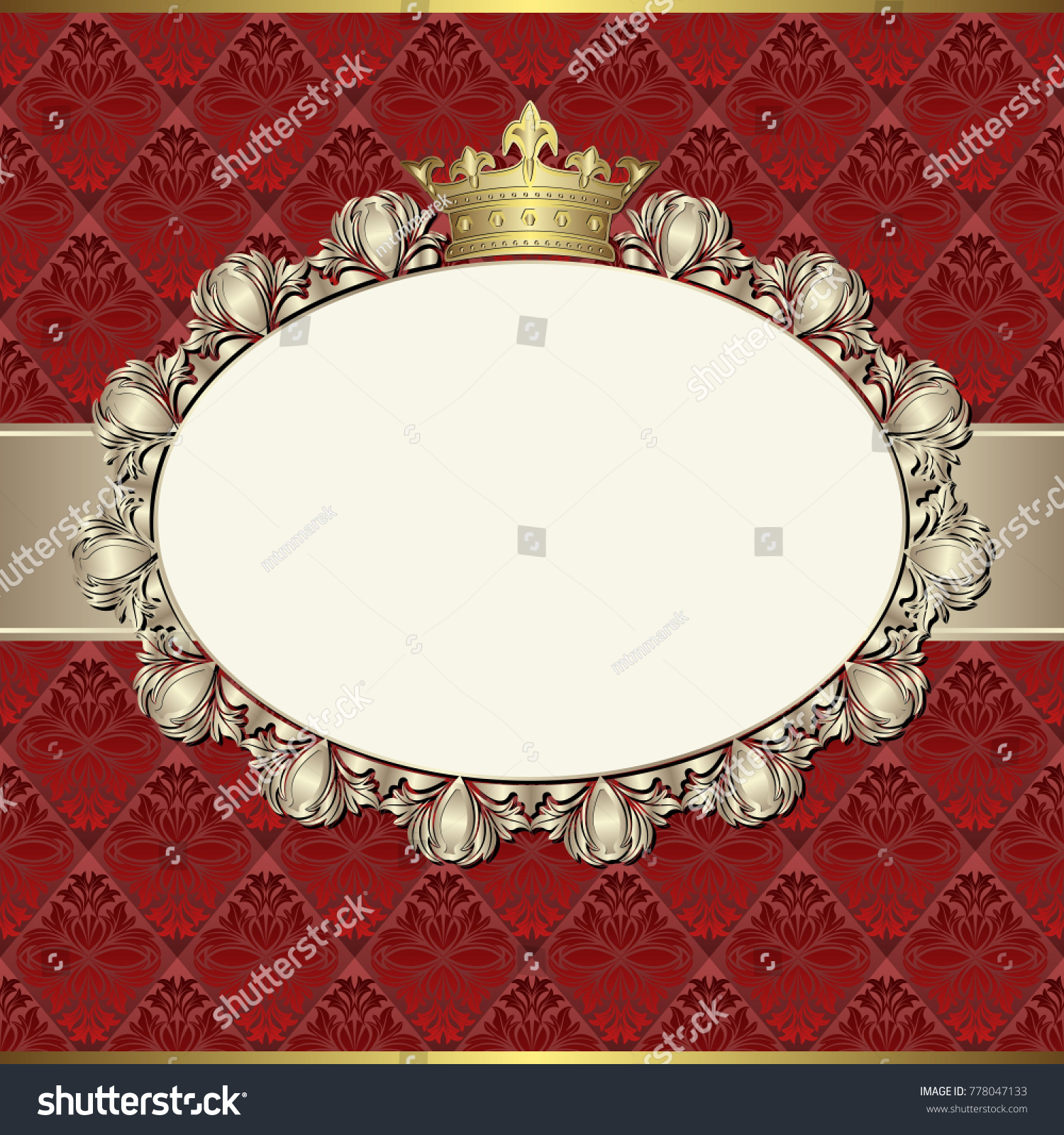 Kingly Background Decorative Frame Stock Vector Royalty