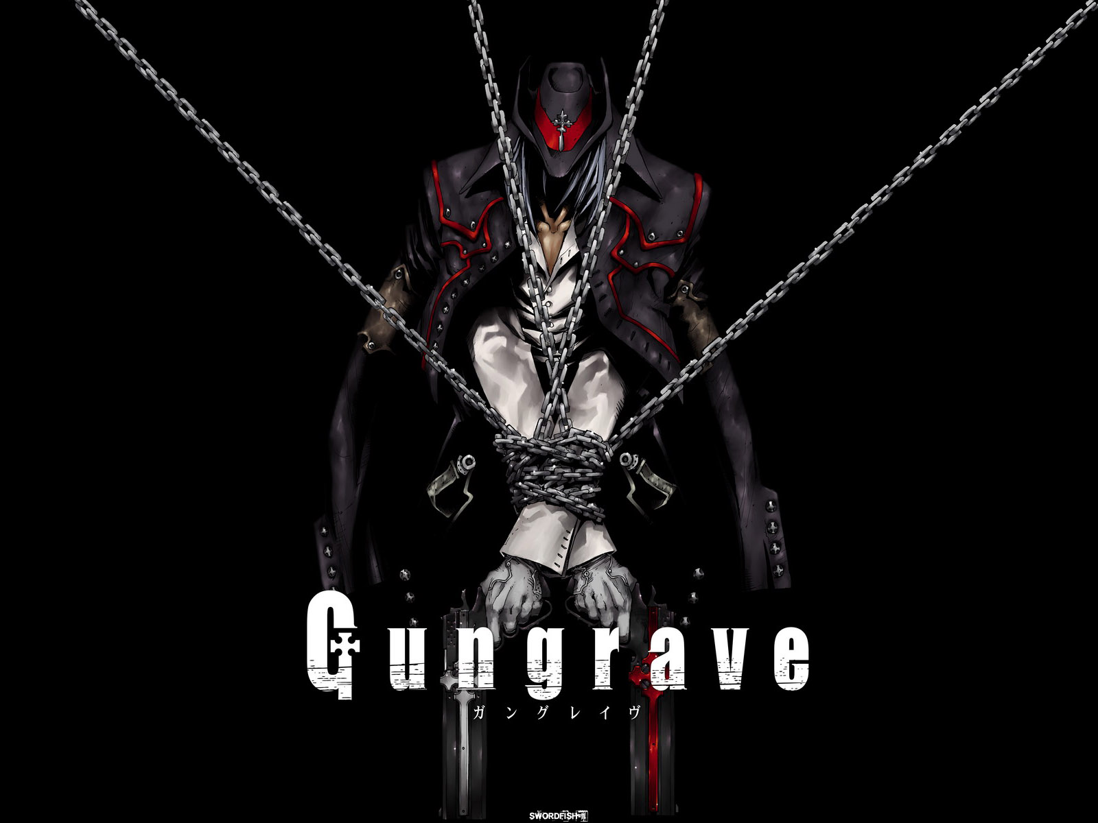 Gungrave Double Handgun Pistol Chain Male Guy Anime HD Wallpaper