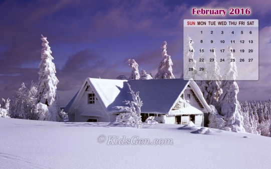 Winter Landscape On February Kidsgen Wallpaper