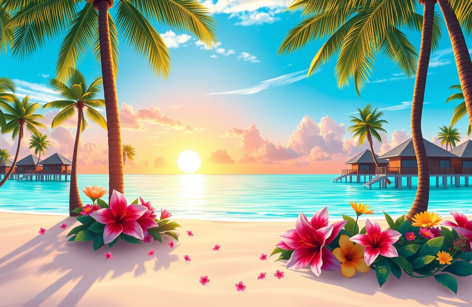 Maldives Island Resorts Wallpaper