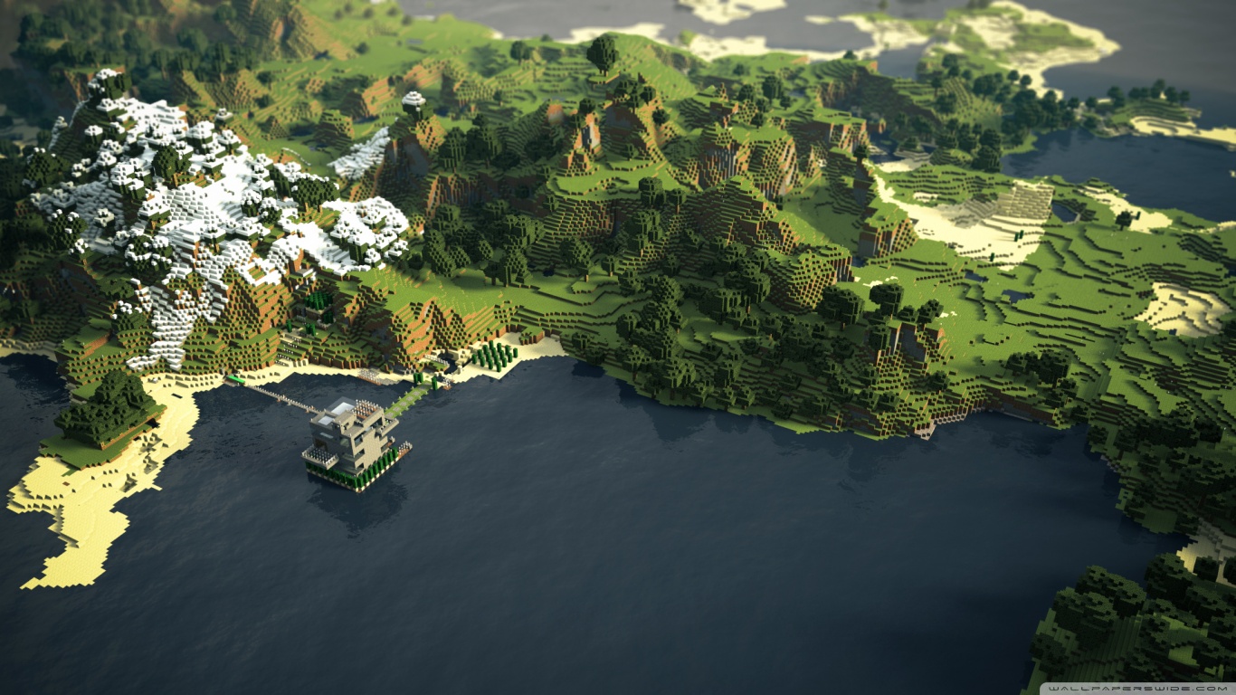 Minecraft Landscape 4k HD Desktop Wallpaper For Ultra Tv