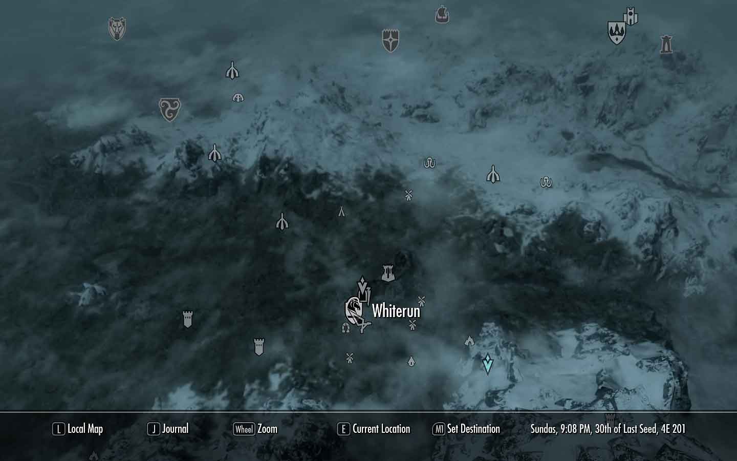 Wallpaper The Map Of Skyrim With Whiterun