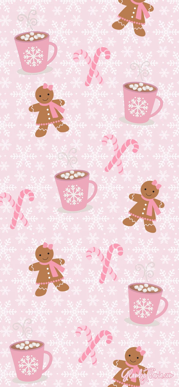 Pink Christmas Wallpaper