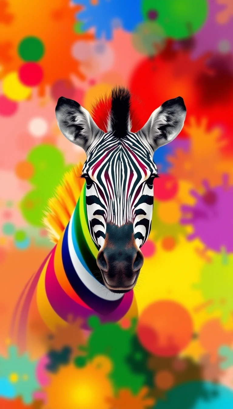 Rainbow Zebra Wallpaper