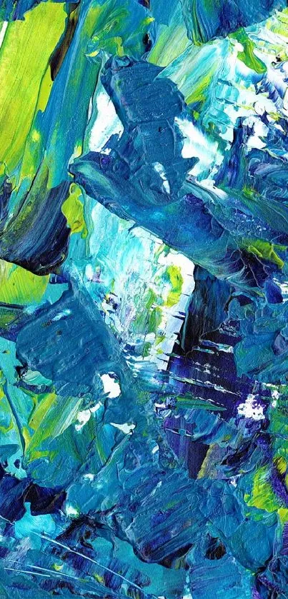 Vibrant Abstract Blue Art Wallpaper