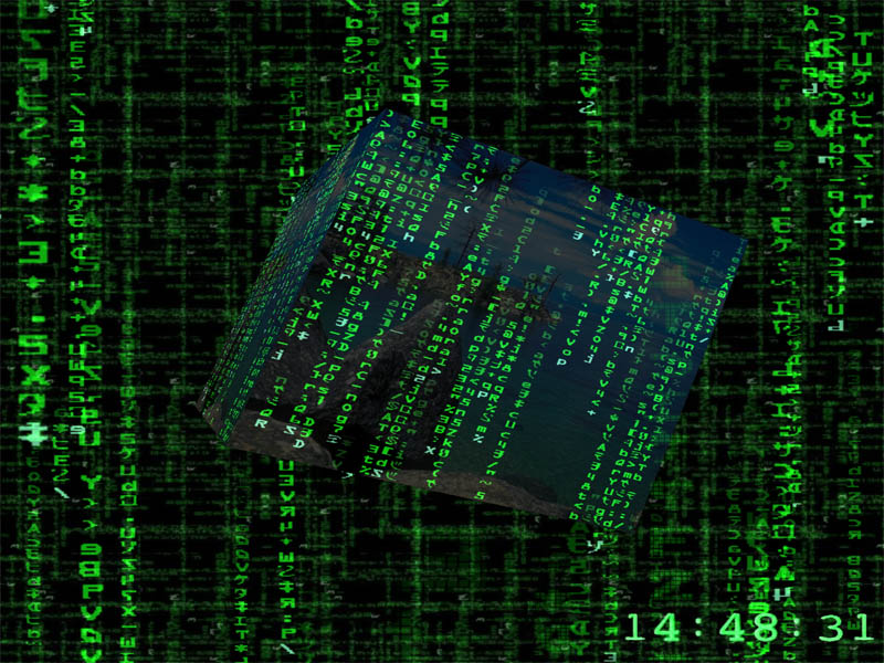 Screenshots of 3D Matrix Screensaver