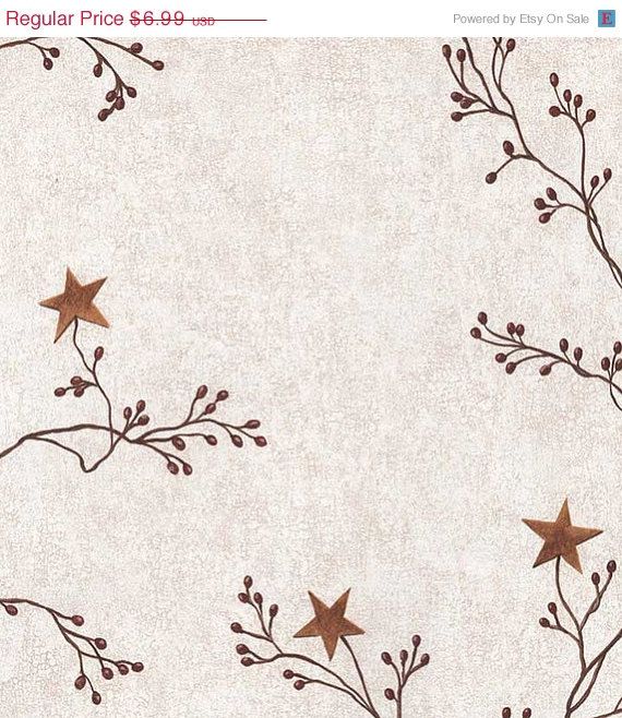 Primitive Wallpaper Rustic Vine And Berry By Wallpaperyourworld