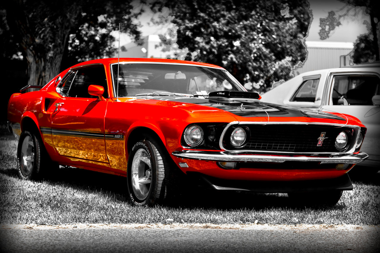 69 Mustang Mach 1 Wallpaper Mustang mach 1 1969 by 1280x853